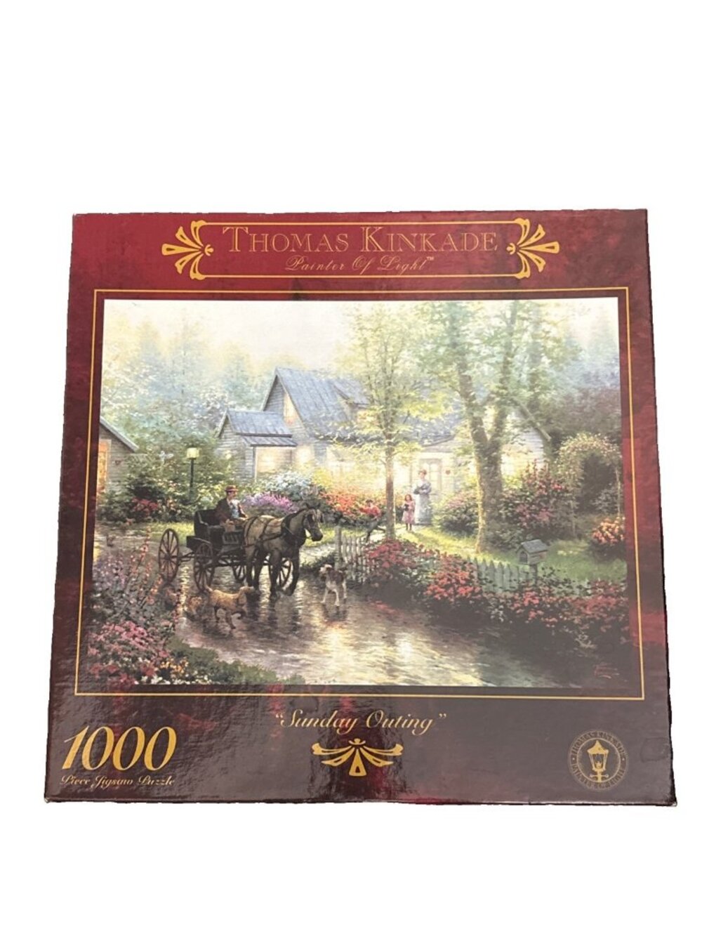 Thomas Kinkade 1000 Pcs Painter Of Light Sunday Outing Jigsaw Puzzle Sealed Ceac